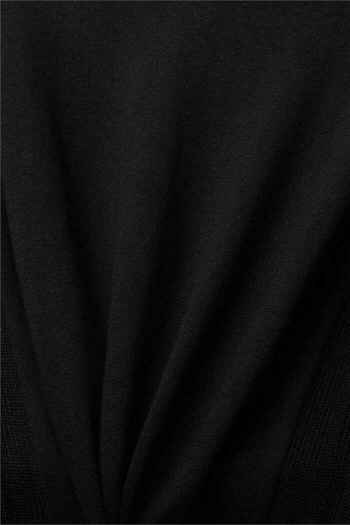 V-neck sweater, BLACK, detail image number 1