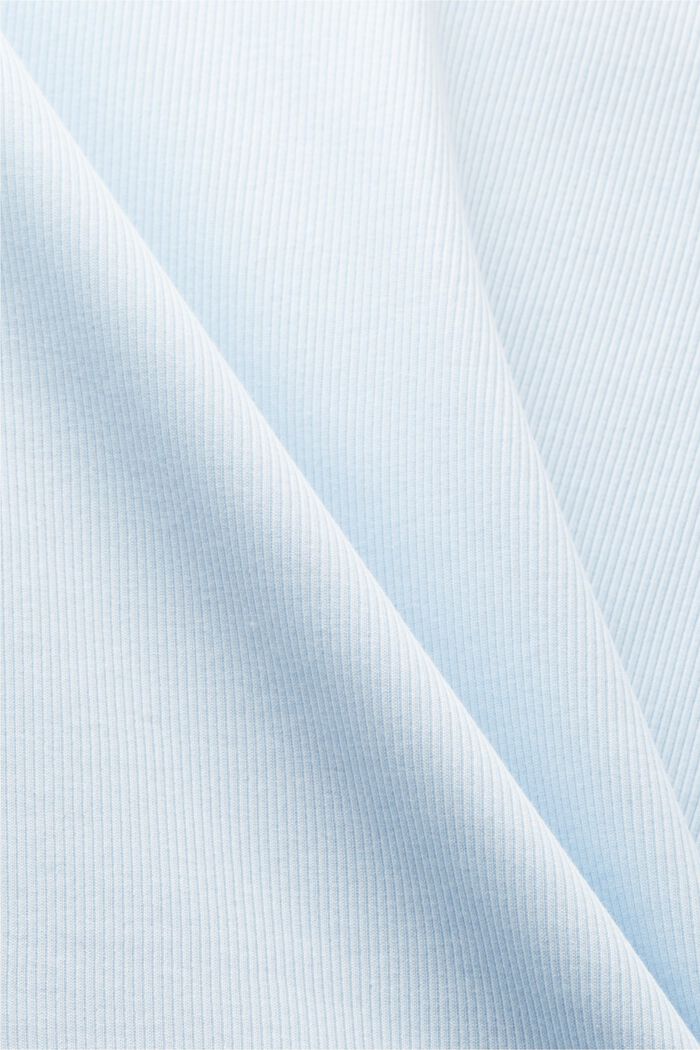Cotton-Jersey Crewneck T-Shirt, PASTEL BLUE, detail image number 5