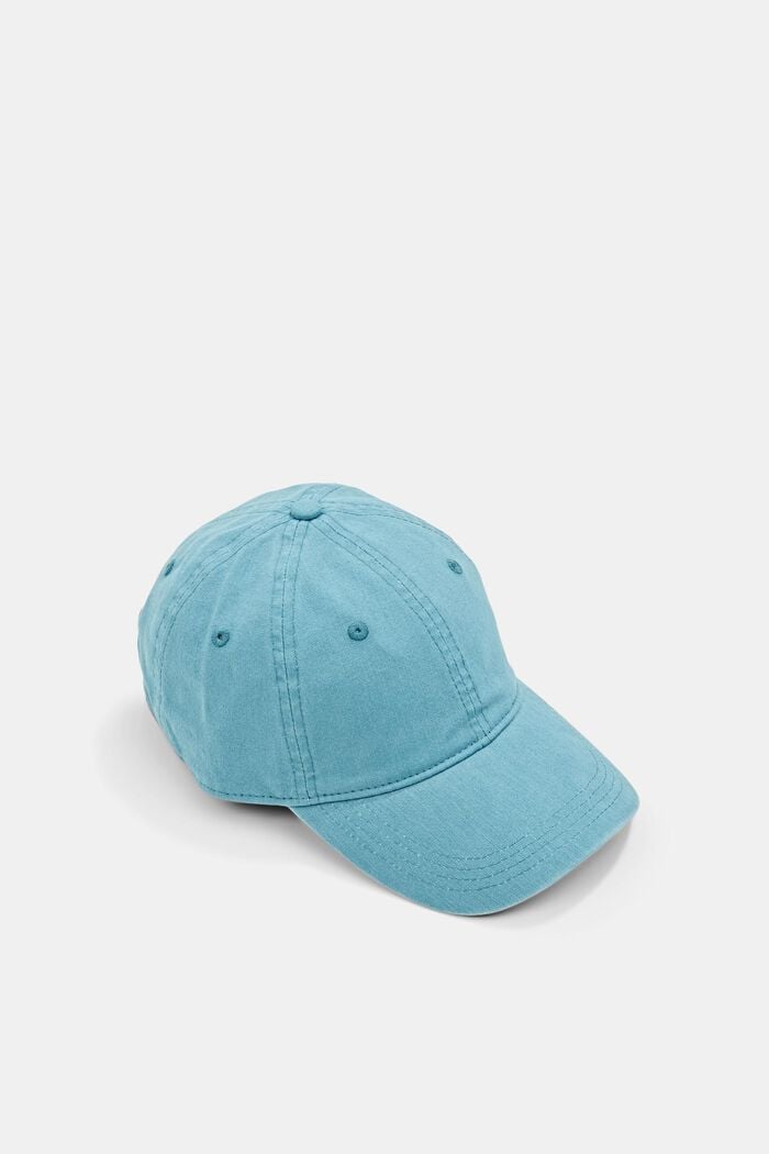 Cotton baseball cap, TURQUOISE, overview