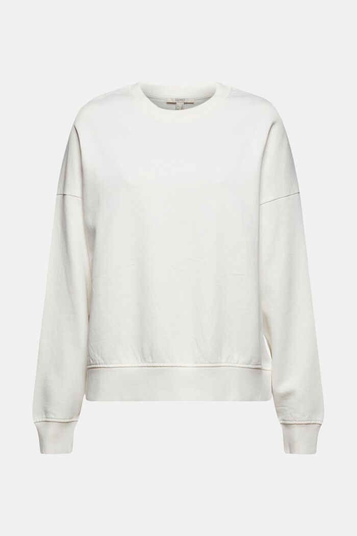 Sweatshirt made of 100% organic cotton, OFF WHITE, overview