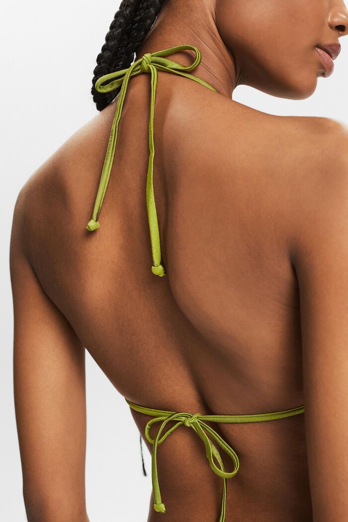 Padded Triangle Bikini Top, LEAF GREEN, detail image number 1