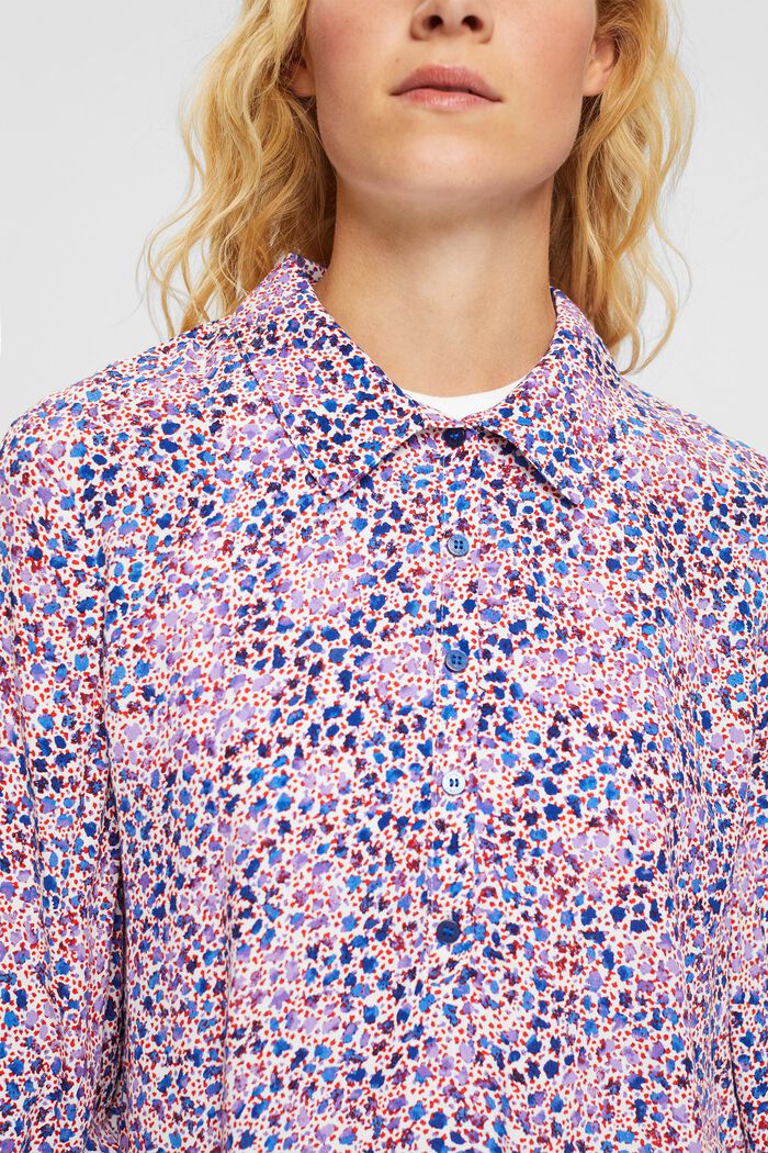 Patterned blouse, LENZING™ ECOVERO™, OFF WHITE, detail image number 0