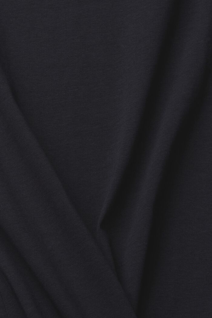 Top with 3/4-length sleeves, BLACK, detail image number 1
