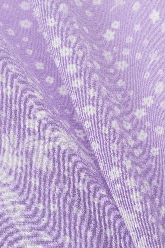 Tie Detail Printed Shift Dress, PURPLE, detail image number 4