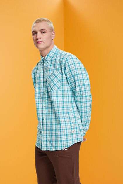 Sustainable cotton chequered shirt