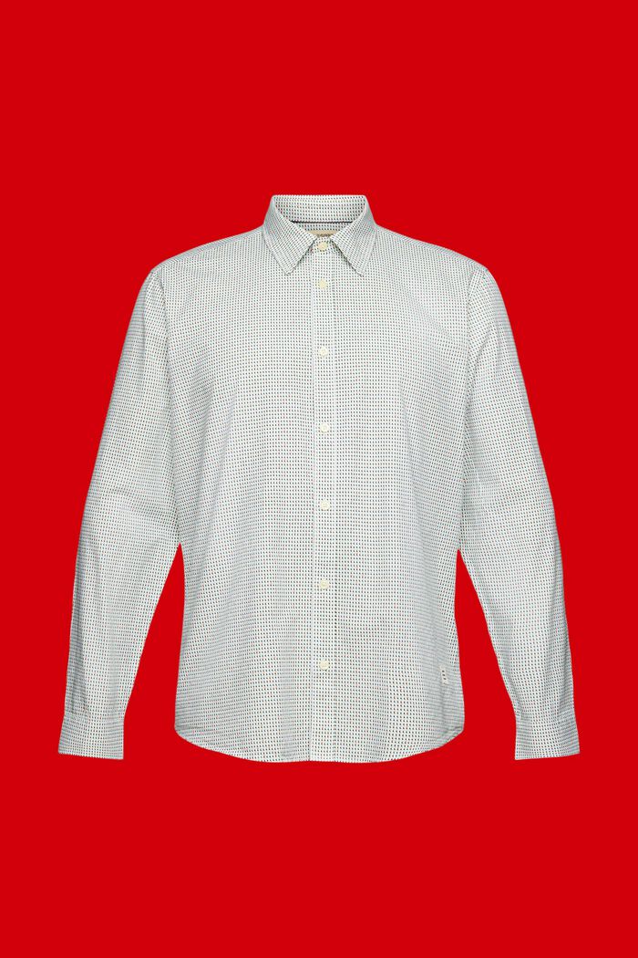 Slim fit shirt with all-over pattern, WHITE, detail image number 6