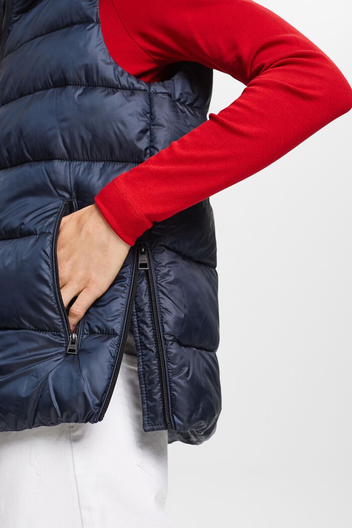 Quilted Puffer Vest, NAVY, detail image number 4