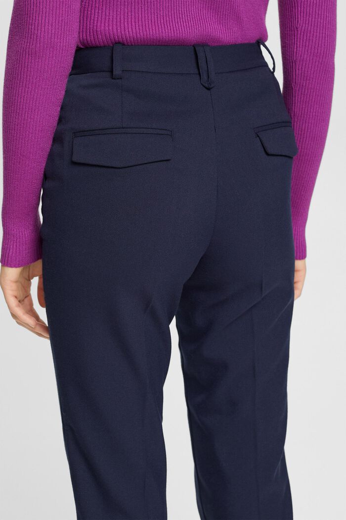 Mid-rise tapered leg trousers, NAVY, detail image number 4