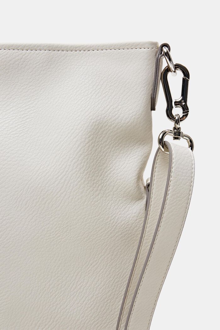 Faux Leather Flapover Shoulder Bag, ICE, detail image number 1