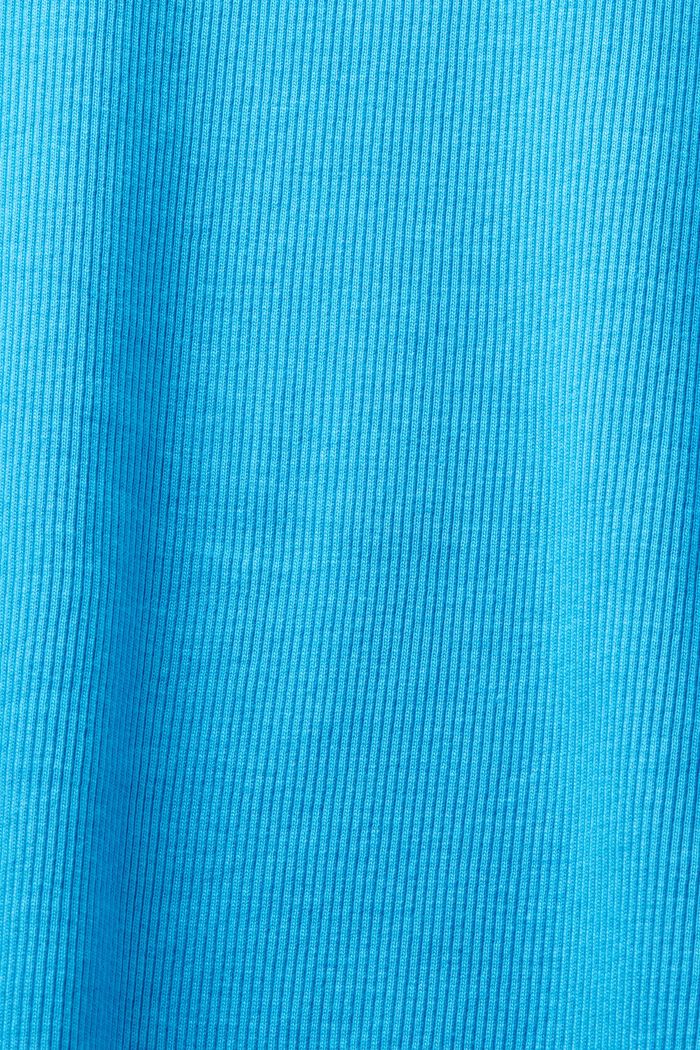 Ribbed Crewneck Top, BLUE, detail image number 5
