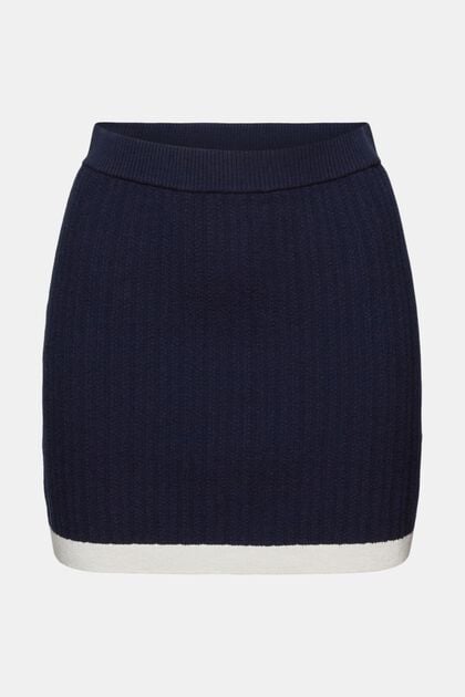Rib-Knit Mini Skirt