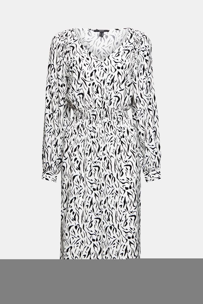 Patterned dress, LENZING™ ECOVERO™, OFF WHITE, overview