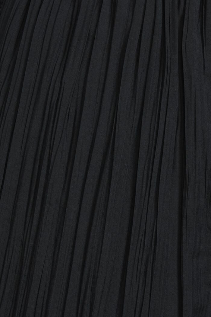 Pleated High-Rise Shorts, BLACK, detail image number 5