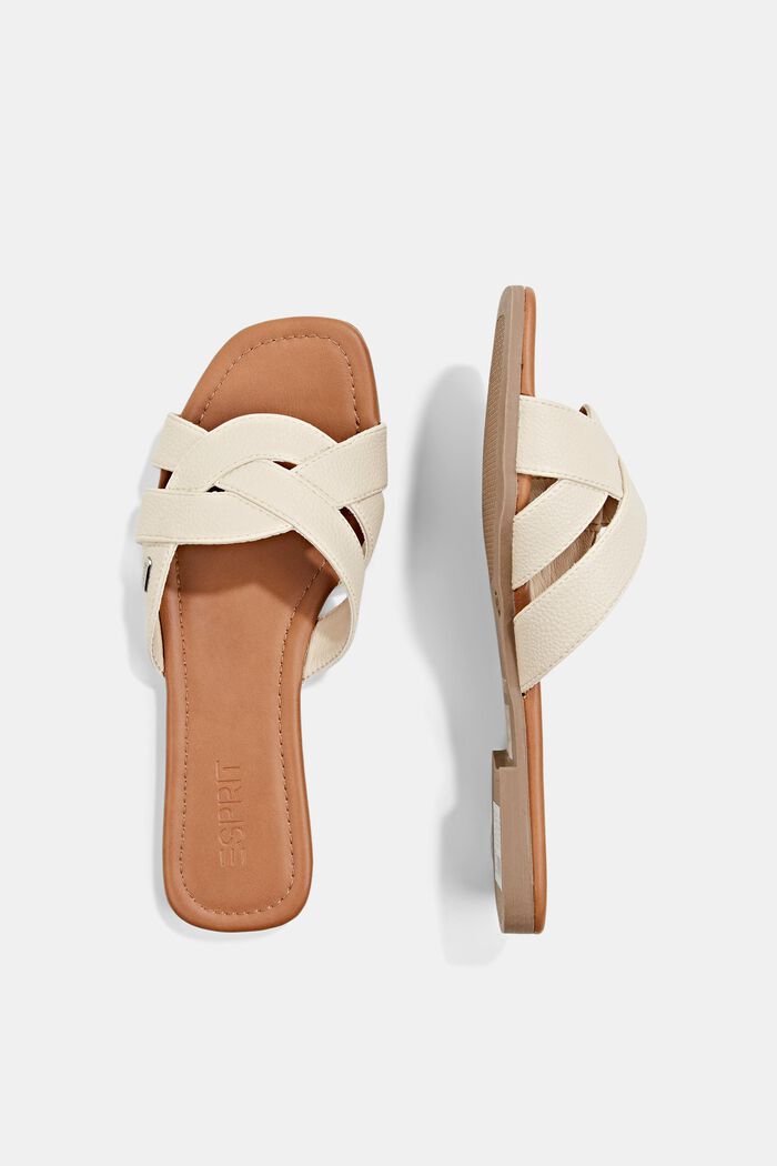 Sliders with braided straps, LIGHT BEIGE, detail image number 1