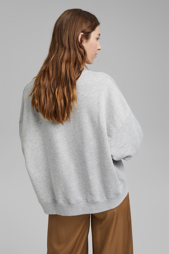 Oversized sweatshirt made of organic cotton, LIGHT GREY, detail image number 3