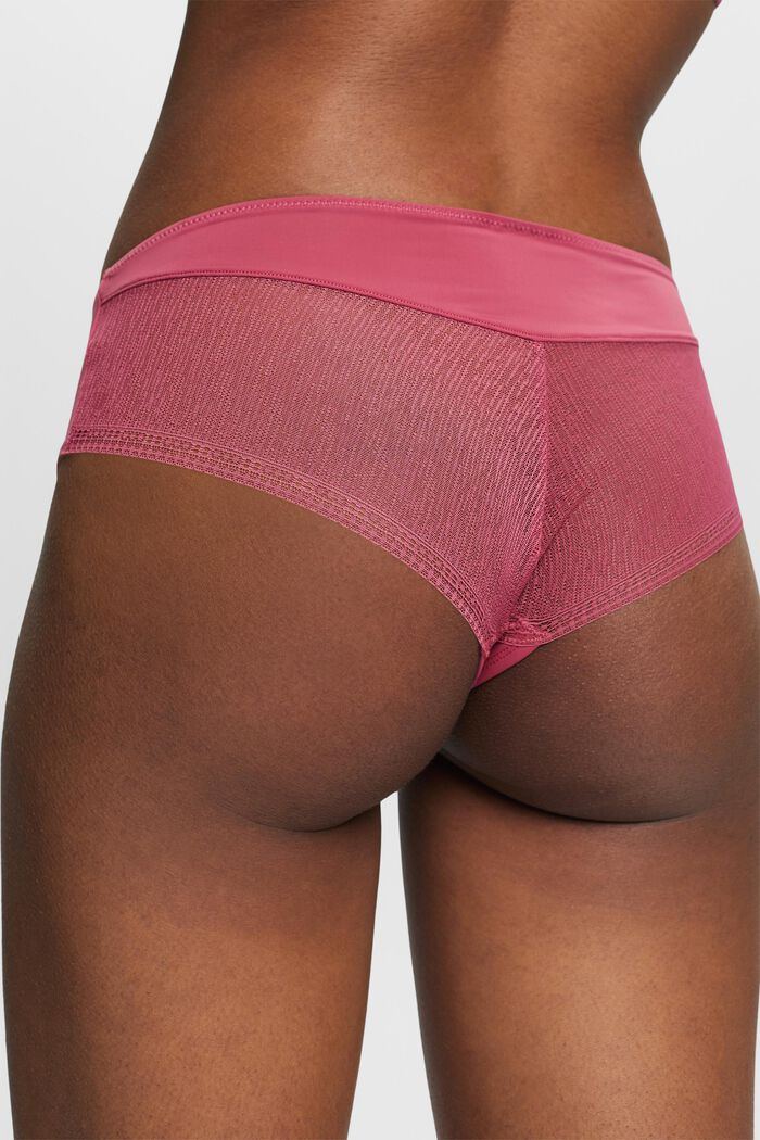 Recycled: hipster shorts with lace, BLUSH, detail image number 3