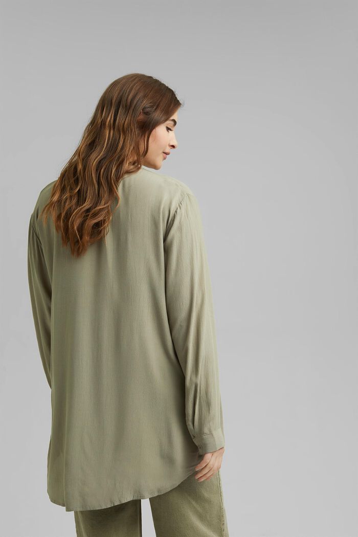 CURVY blouse made of LENZING™ ECOVERO™, LIGHT KHAKI, detail image number 3