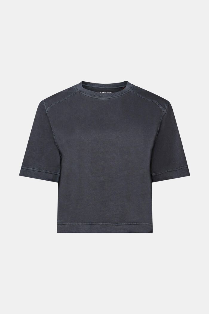 Boxy Cotton T-Shirt, BLACK, detail image number 7