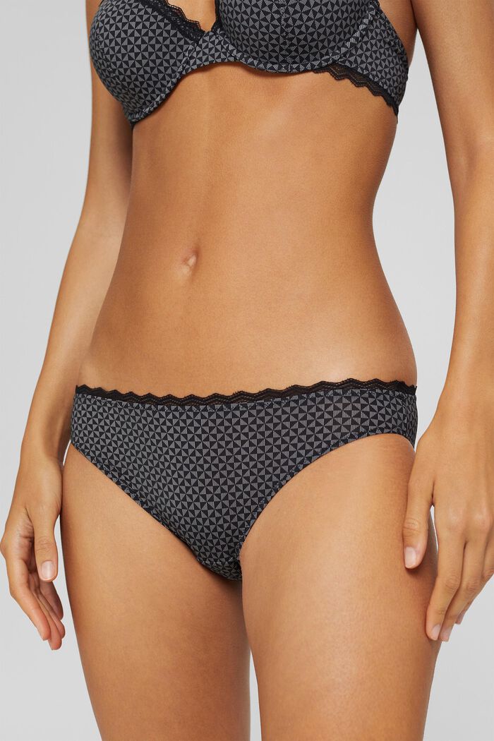 Recycled: printed hipster briefs