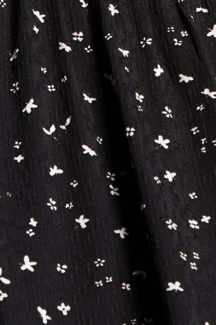 Mille-fleurs blouse made of LENZING™ ECOVERO™, BLACK, detail image number 4