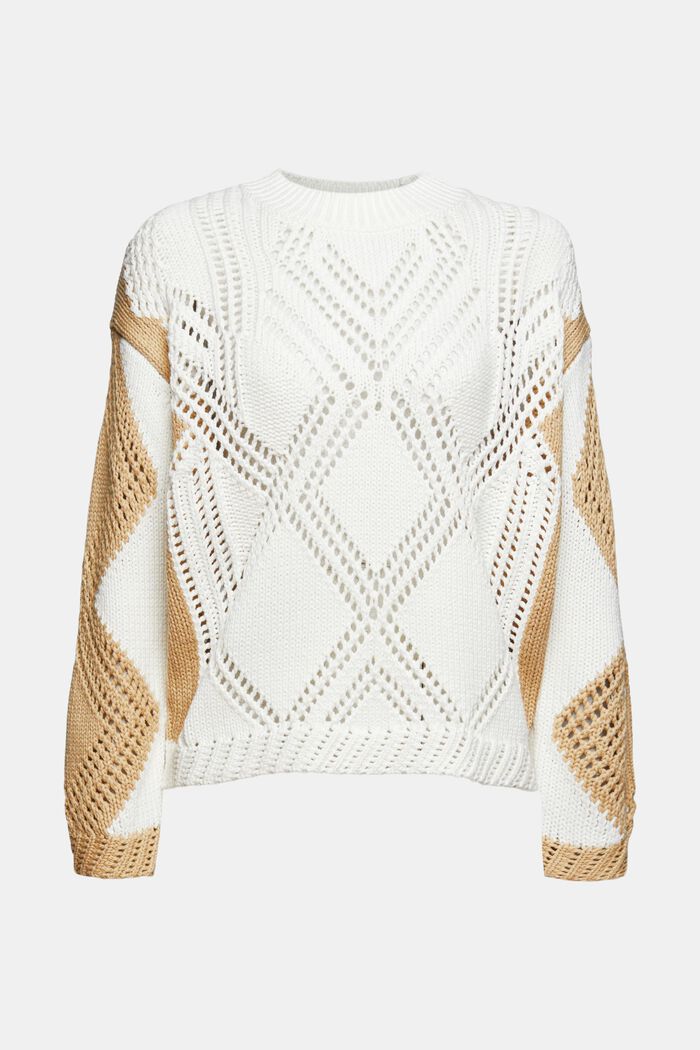 Jumper with an openwork pattern, SAND, overview
