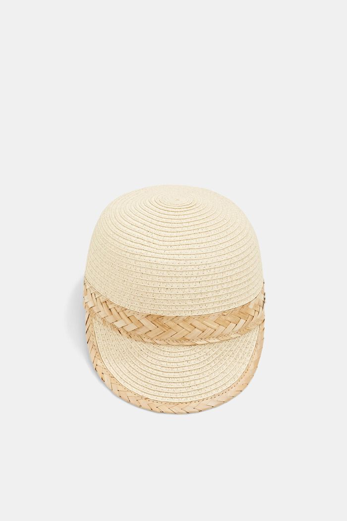 Cap made of paper bast and straw, CREAM BEIGE, overview
