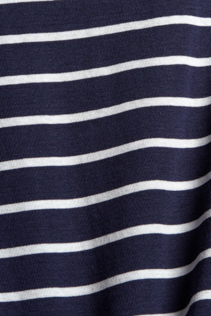 Striped long sleeve top, 100% cotton, NAVY, detail image number 4