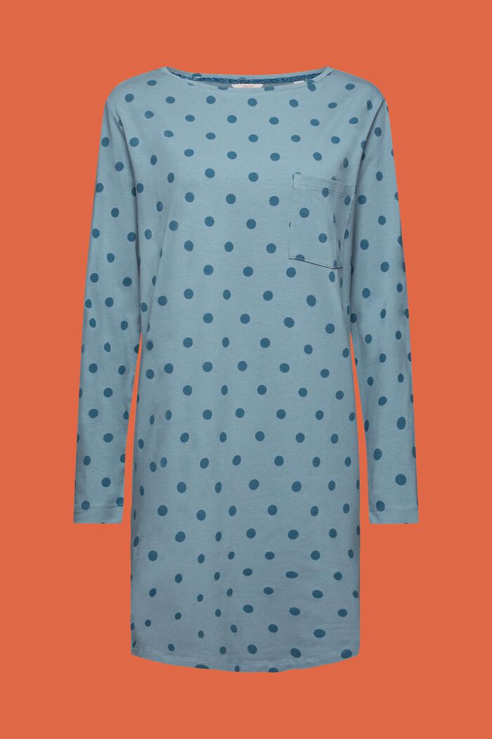Polka Dot Night Dress, NEW  TEAL BLUE, detail image number 5