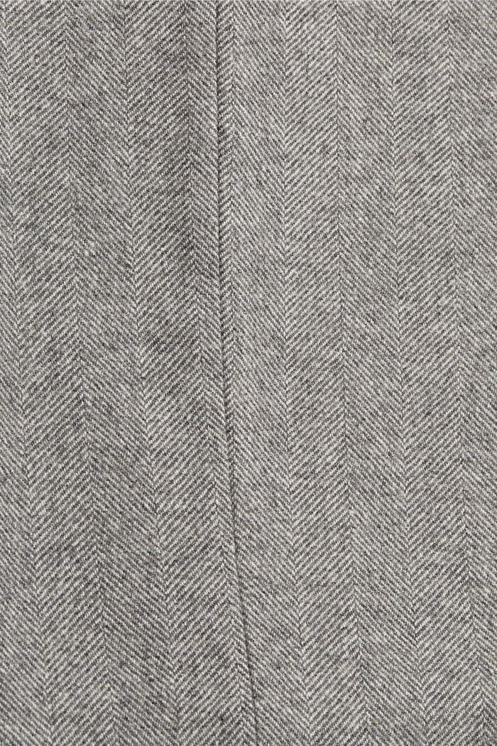 Wool blend: Trousers with a herringbone pattern, ANTHRACITE, detail image number 4