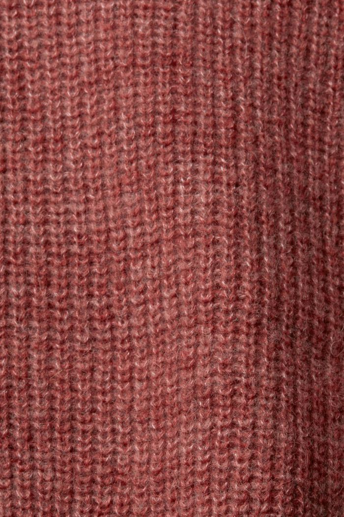 Cropped wool blend jumper, TERRACOTTA, detail image number 1