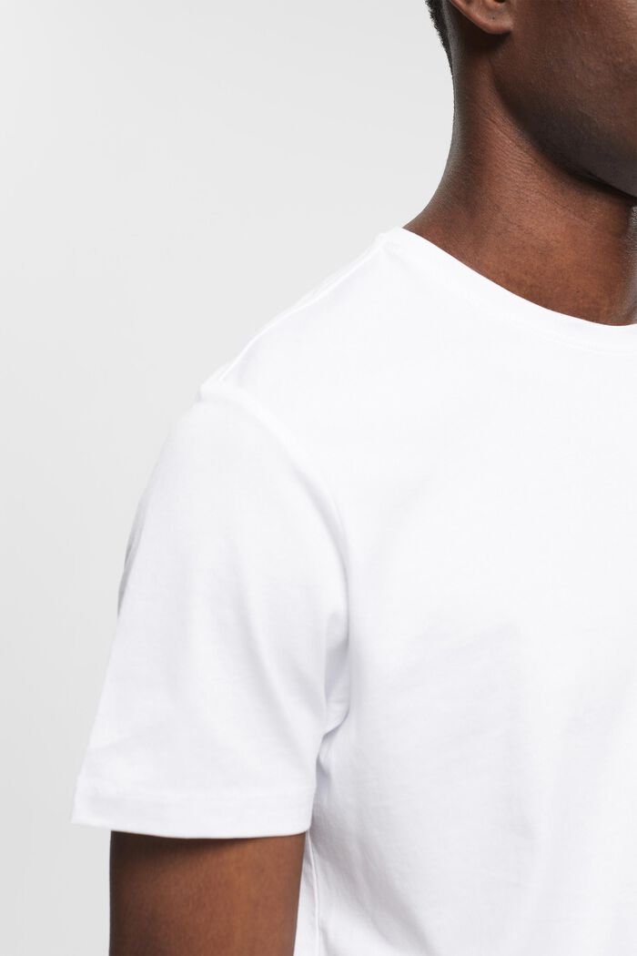 Pima cotton slim fit t-shirt, WHITE, detail image number 2