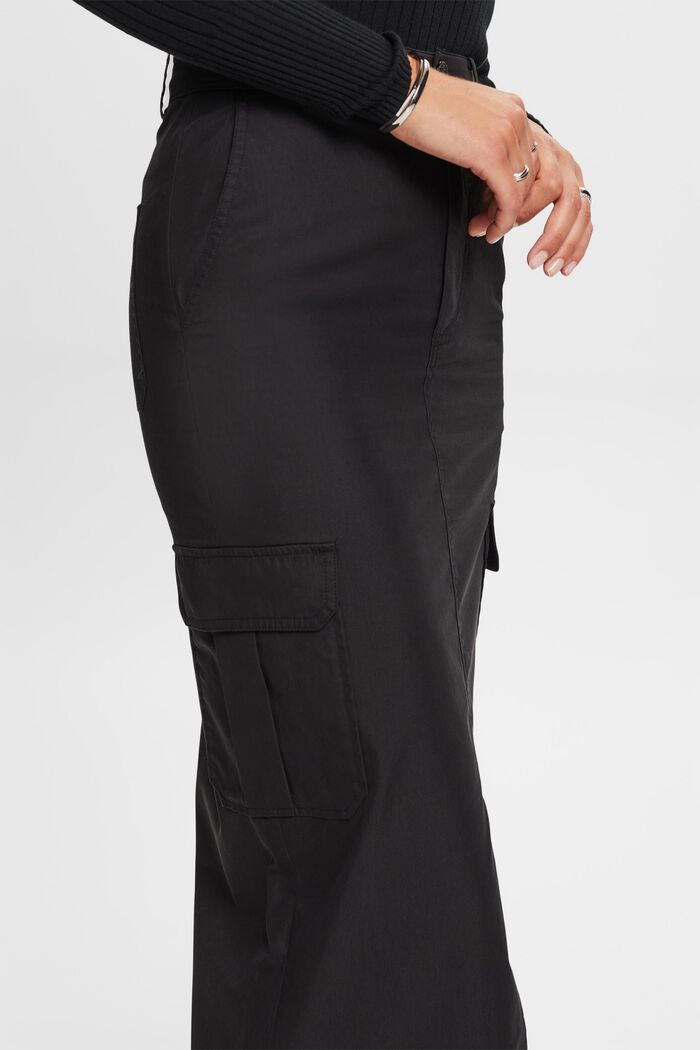 Cargo midi skirt, BLACK, detail image number 2