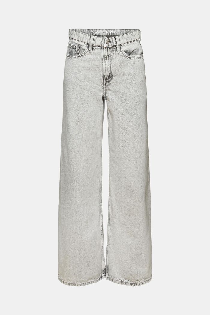 High-Rise Retro Wide Leg Jeans, GREY LIGHT WASHED, detail image number 6
