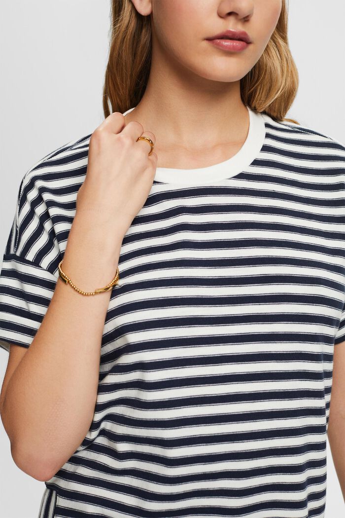 Striped t-shirt, 100% cotton, NAVY, detail image number 2