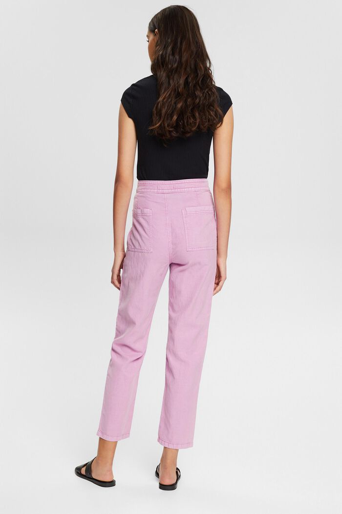Containing hemp: drawstring trousers, LILAC, detail image number 3