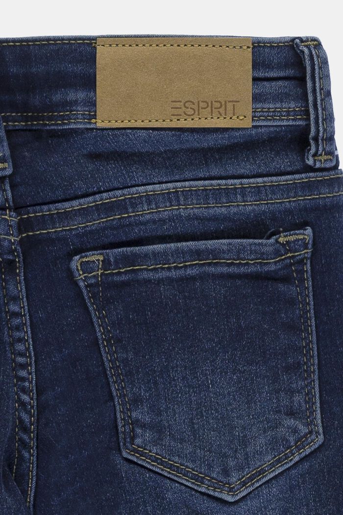 Stretch jeans available in different widths with an adjustable waistband, BLUE DARK WASHED, detail image number 2