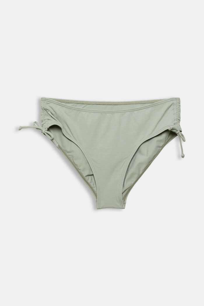 Made of recycled material: bikini briefs with texture, LIGHT KHAKI, detail image number 3
