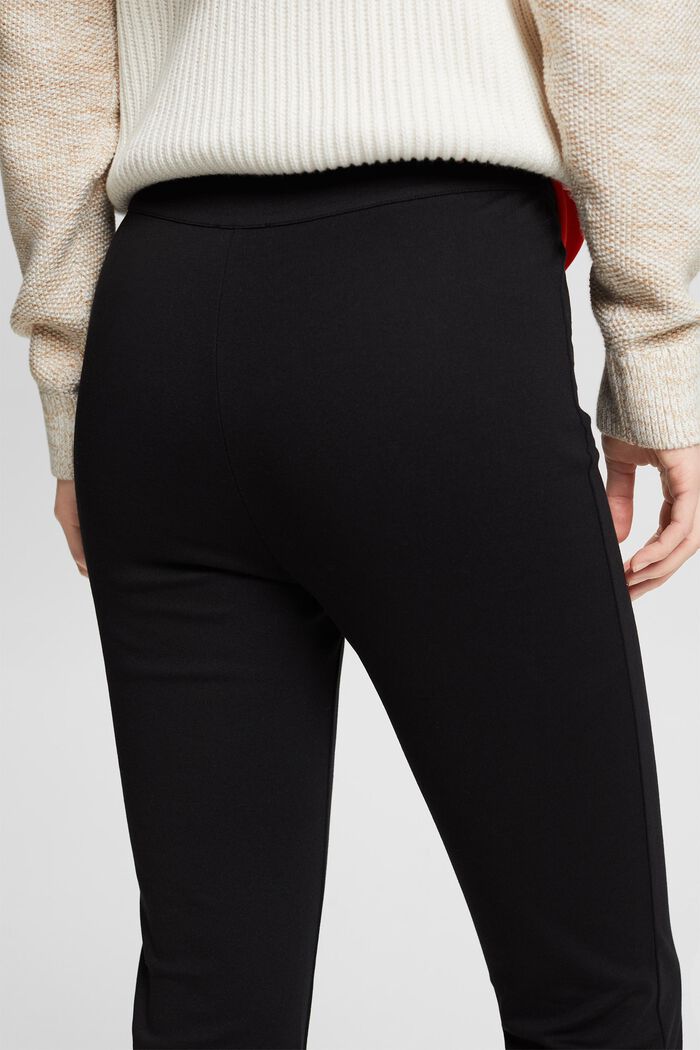 Zipper Hem Punto Pants, BLACK, detail image number 3