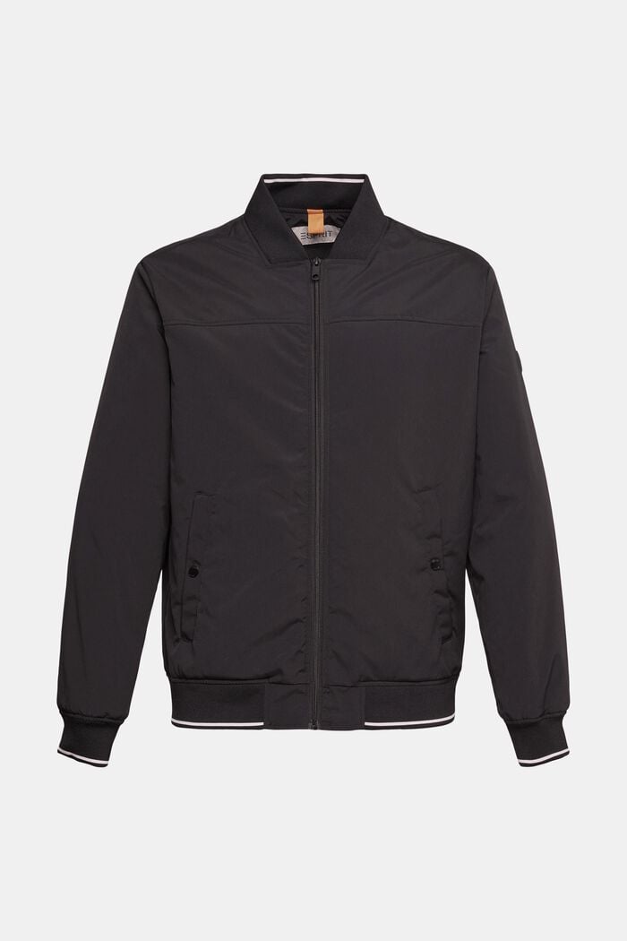 Made of recycled material: bomber jacket, BLACK, overview