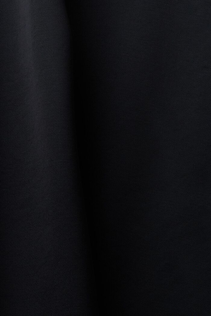 Short-sleeve satin blouse, BLACK, detail image number 6