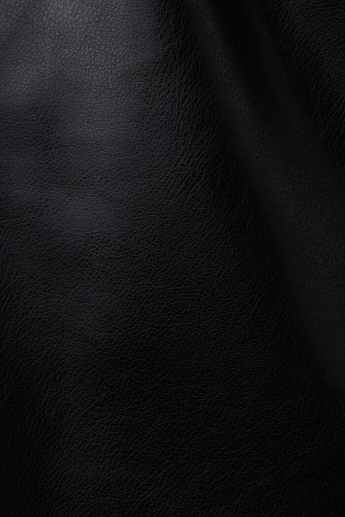 Faux Leather Shorts, BLACK, detail image number 5