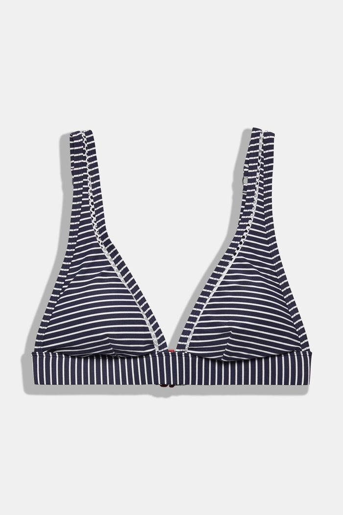 Recycled: padded top with stripes, NAVY, detail image number 0