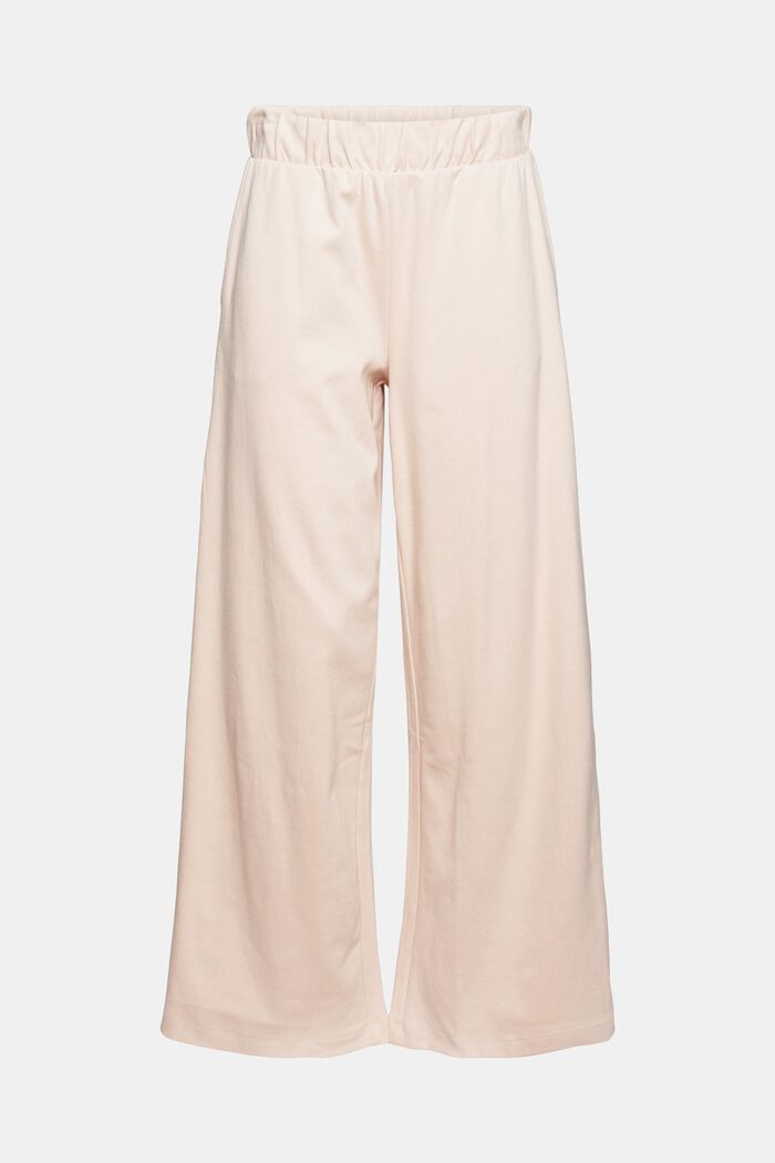 Jersey trousers with a wide leg, DUSTY NUDE, detail image number 5