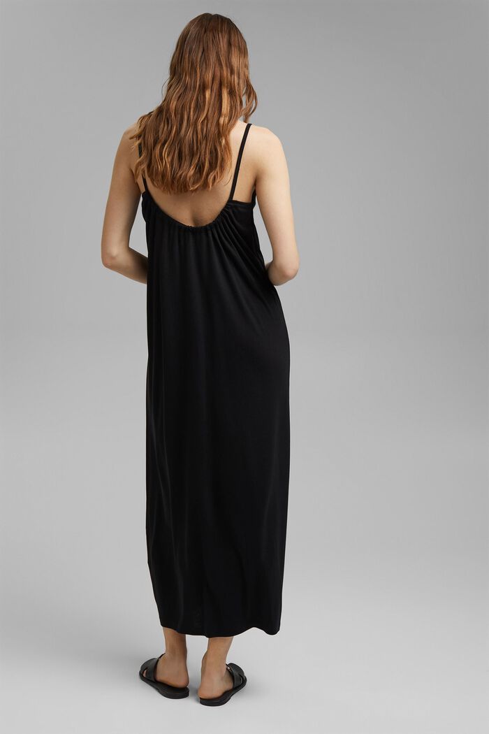 Made of TENCEL™: Jersey dress with back neckline, BLACK, detail image number 2