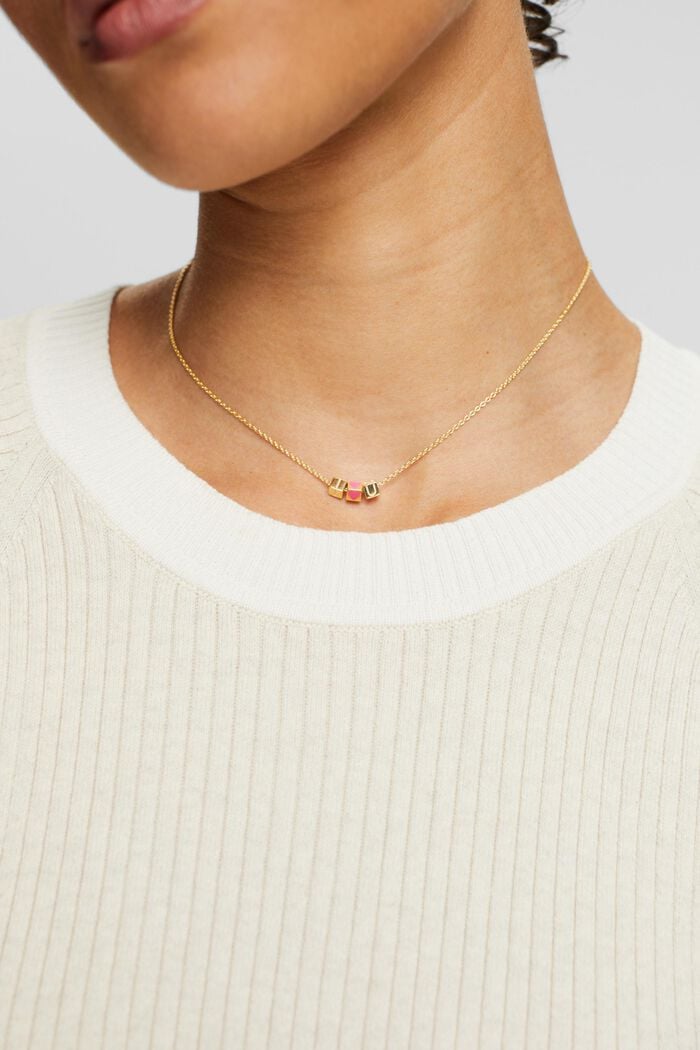 Love Slider Pendant Necklace, GOLD, detail image number 2