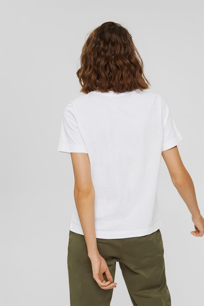 Basic T-shirt made of 100% organic cotton, WHITE, detail image number 3