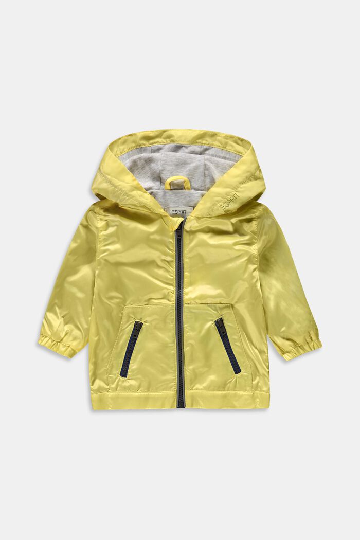 Lightweight transitional jacket with a hood, HONEY YELLOW, overview