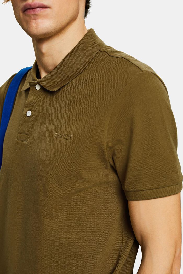Piqué Polo Shirt, OLIVE, detail image number 3
