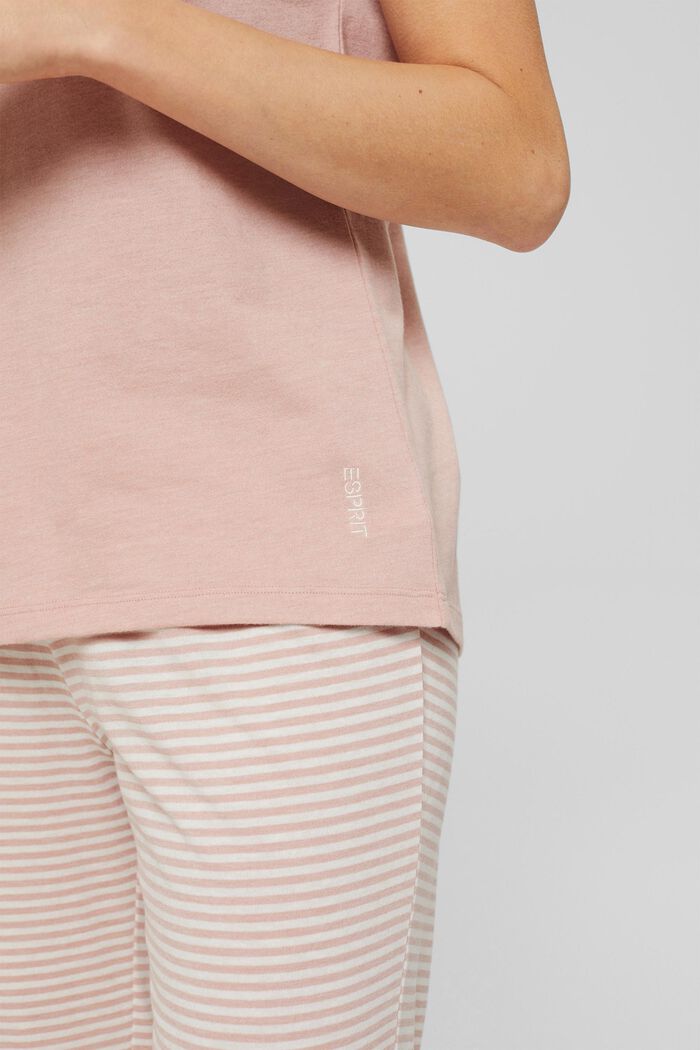 Jersey pyjamas in 100% organic cotton, OLD PINK, detail image number 3