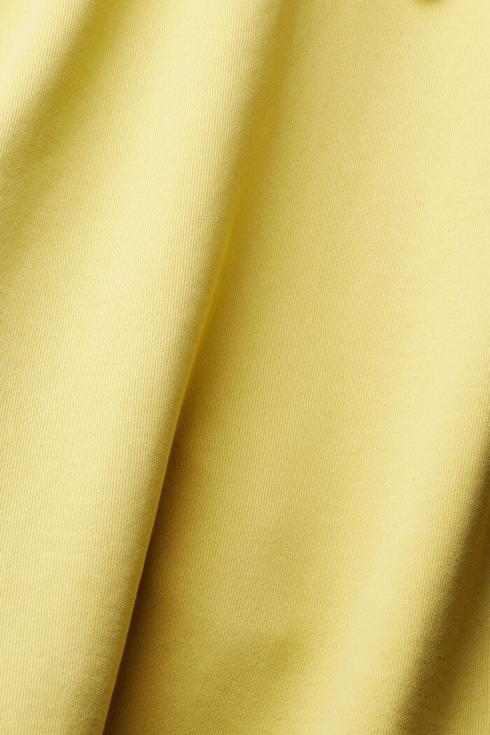 Hooded sweatshirt in blended cotton with TENCEL™, LIME YELLOW, detail image number 5